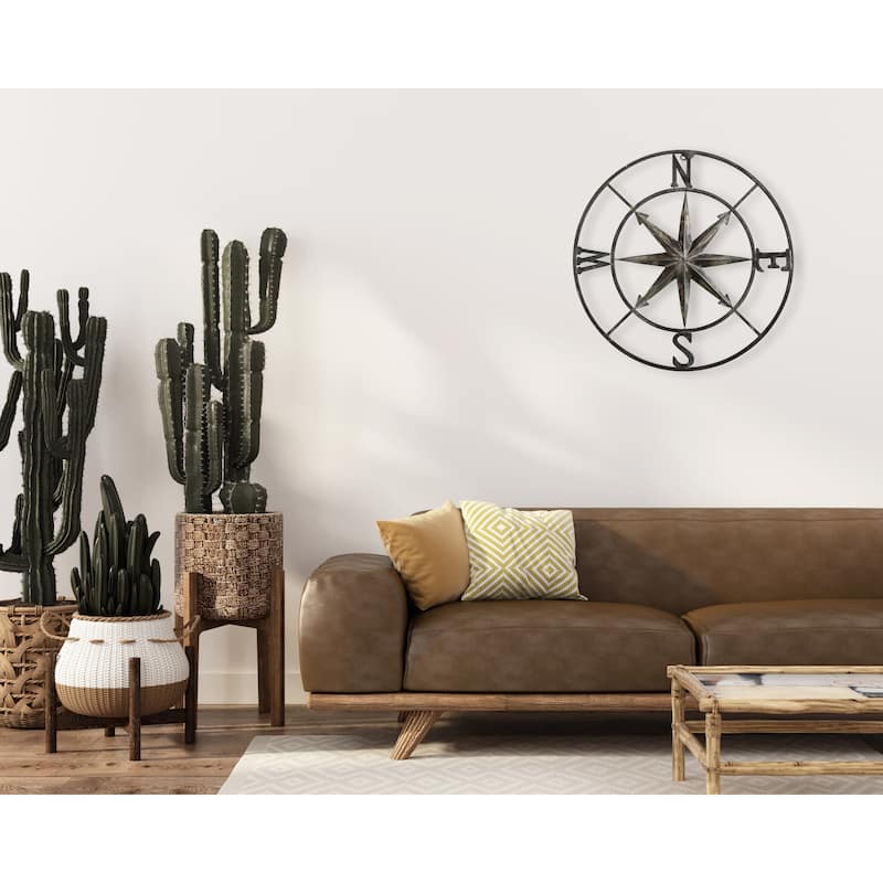 Small Decorative Metal Compass Wall Décor