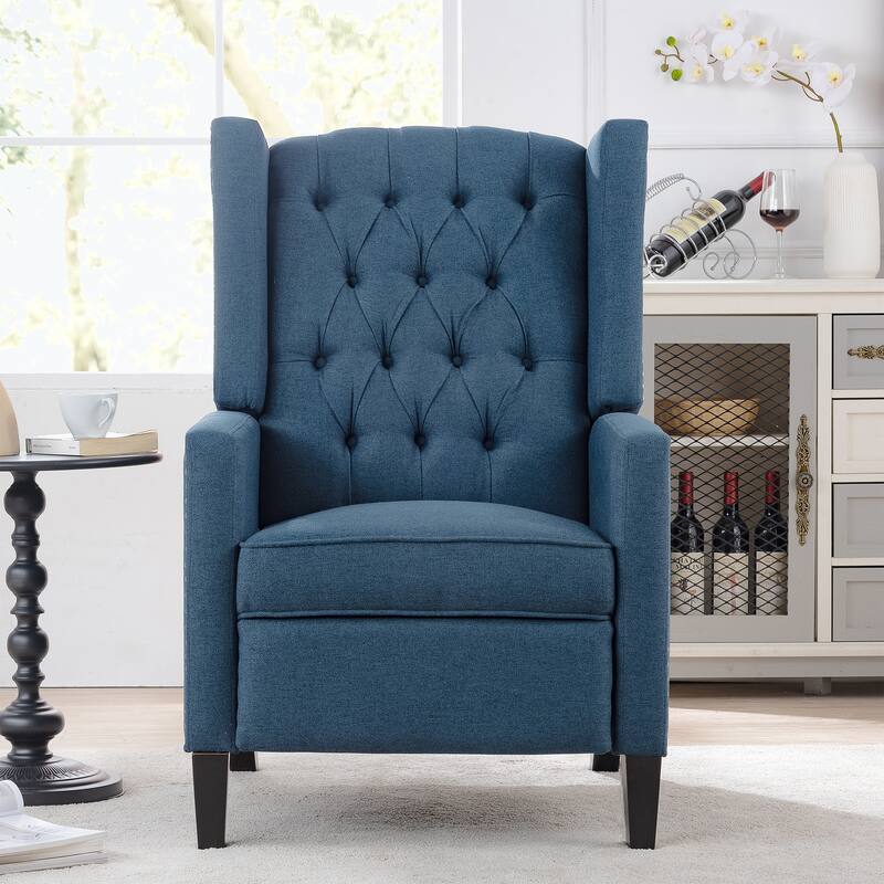 Manual Wing Chair Recliner - Blue