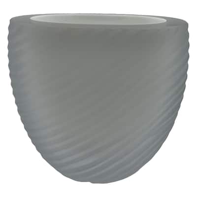 5" High Premium Contemporary Glass Vase for Flowers in White