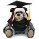 preview thumbnail 1 of 3, DolliBu Black Bear with Red Plaid Outfit Graduation Plush Toy - 9 inches