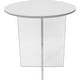preview thumbnail 22 of 33, Valore Modern Wood Side End Table W Acrylic Base - Round Accent Center Coffee Table for Living Room Bedroom Home Office