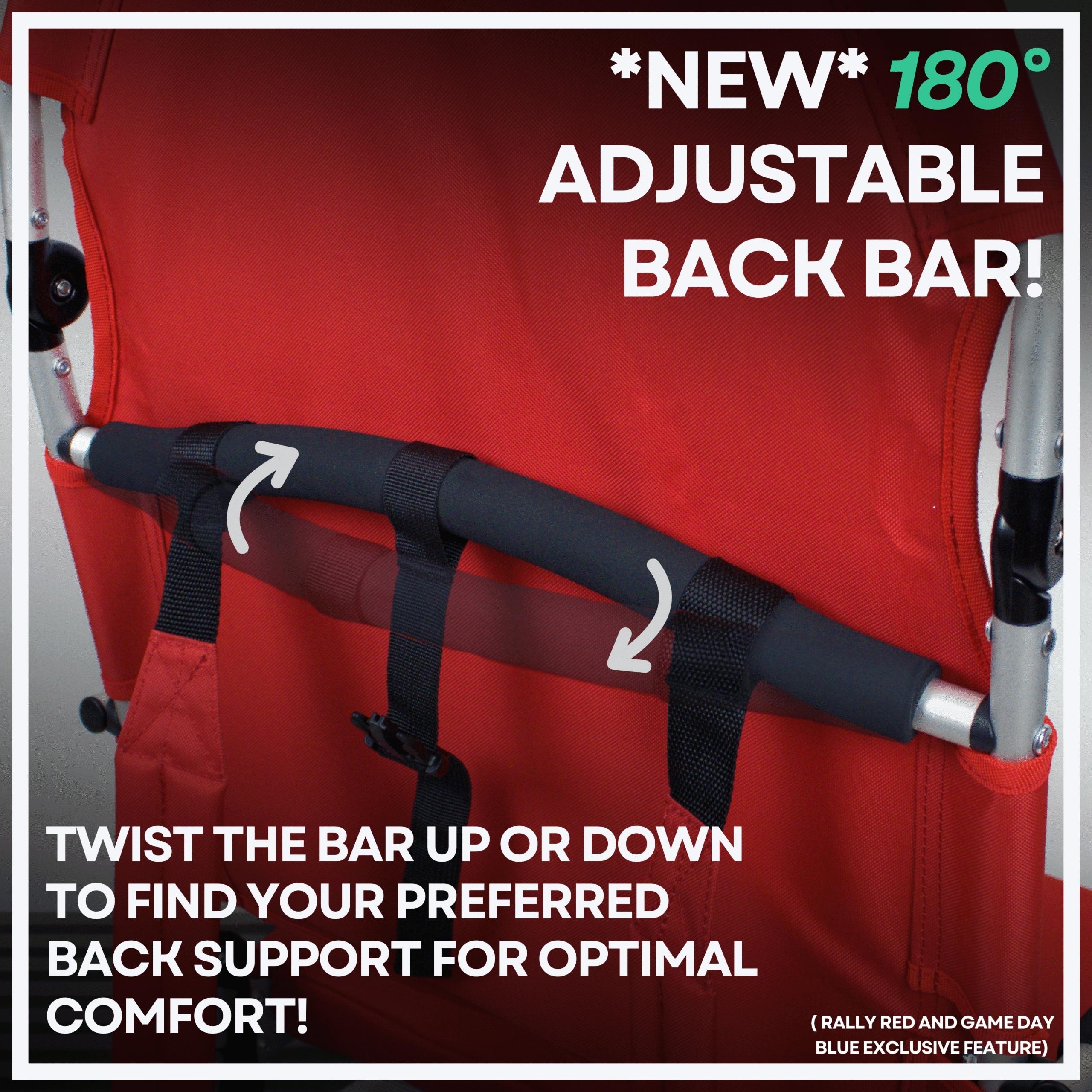 Padded Bleacher Seat – Reclining Stadium Chair with Full Back, Neck Support and 360 Swivel - Patent Pending