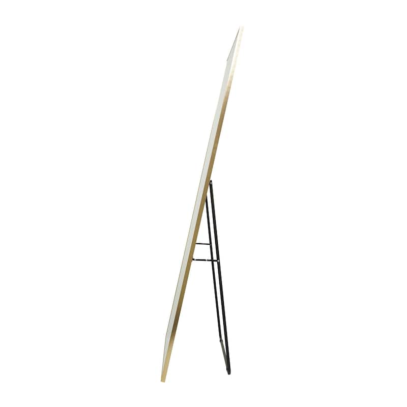 CosmoLiving by Cosmopolitan Silver or Gold Metal Room Floor Mirror with Stand