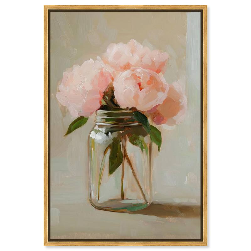 Jar of Petals Canvas by Art Remedy - Gold - 30" x 45"
