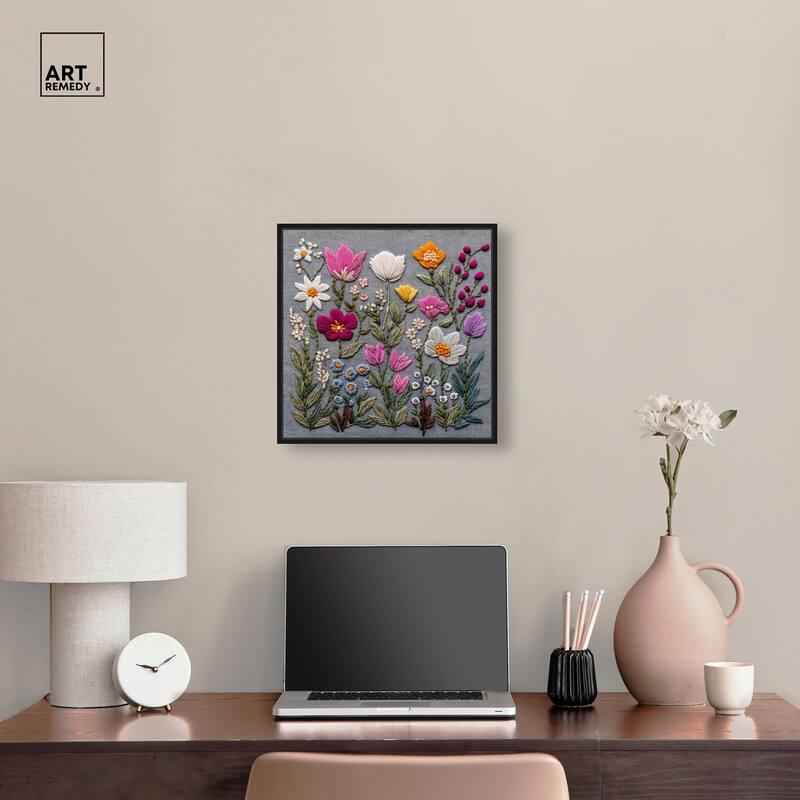 Fabric Flora Canvas by Art Remedy