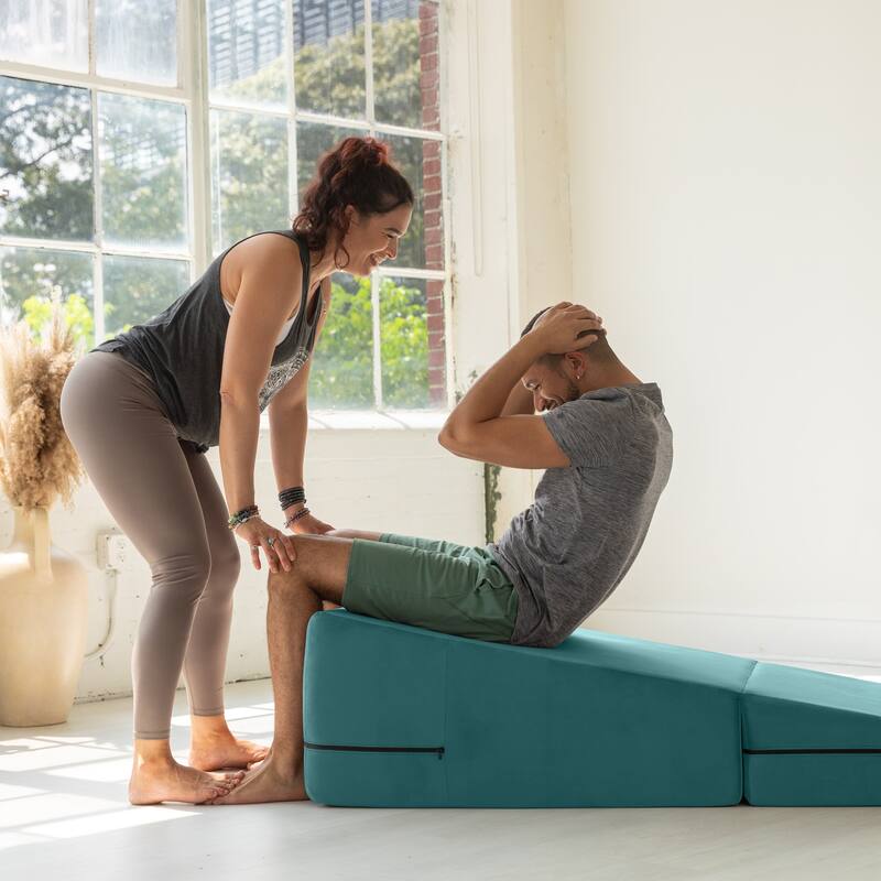 Avana Reach Super Ramp / Convertible Bed Bench w/ Slip Cover for Yoga & Massage, Microvelvet