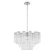 preview thumbnail 1 of 6, Addis 9 Light Polished Chrome Chandelier - 22"W x 14.25"H x 22"D