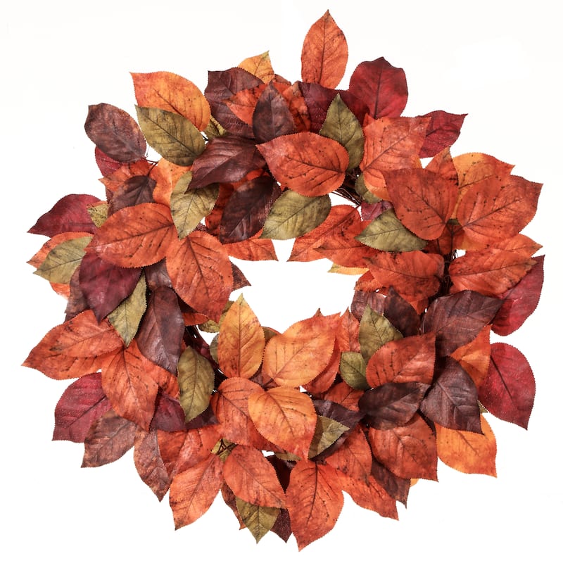 24" Autumn Salal Leaf Wreath