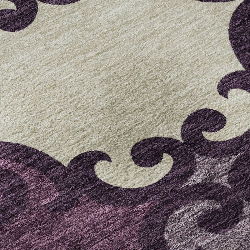 Premium Washable Super Soft Ornate Scroll Mayfield Rug