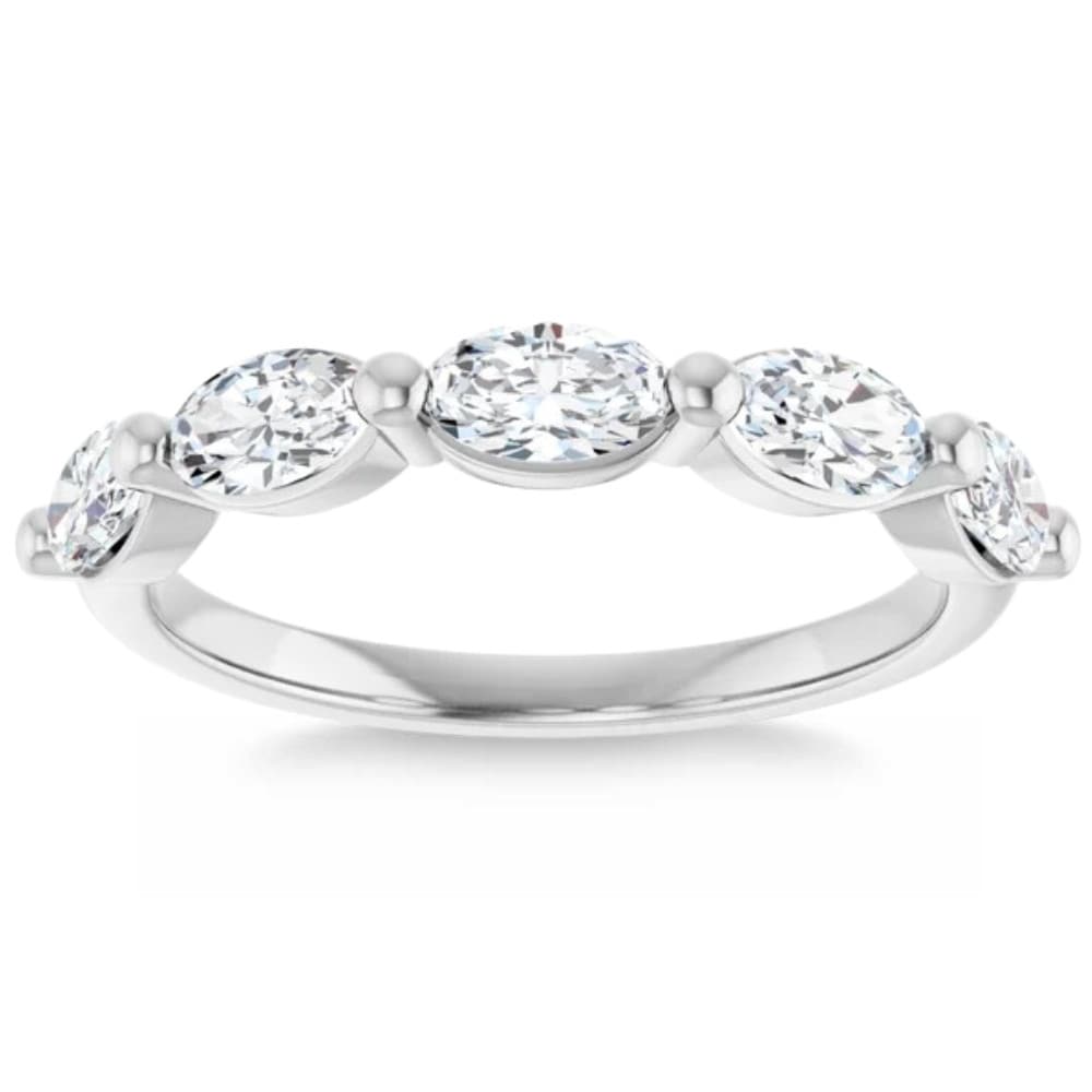 Bliss Diamond 1.75Ct Oval Diamond Wedding Ring Anniversary Stackable Band Gold Lab Grown