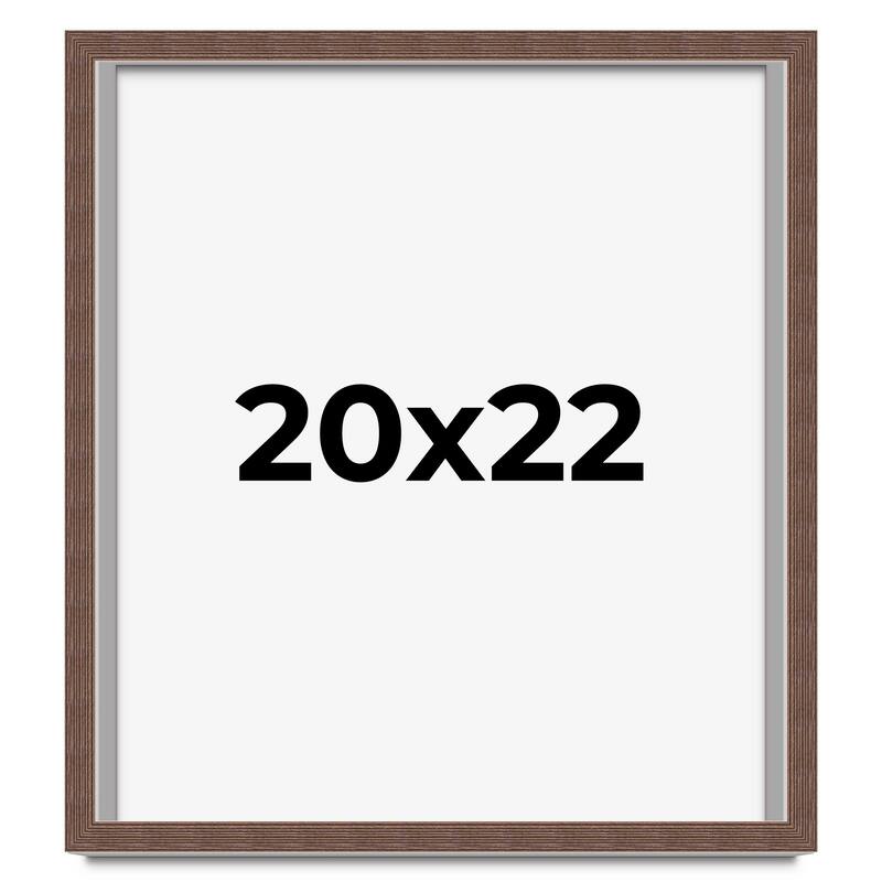 20x22 Shadow Box Frame Brown | 1.125 inches Deep Real Wood Rustic