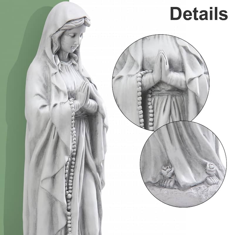Mcow Virgin Mary Praying Sculpture for Home, Yard & Patio Religious Decor