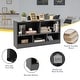 preview thumbnail 8 of 8, Gymax Kids 5-Cube Storage Cabinet 2-Shelf Wood Bookcase Organizer Grey