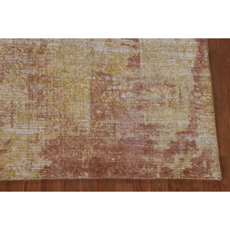 All-Over Abstract Oriental Area Rug Handmade Wool Carpet - 7'10" x 10'0"