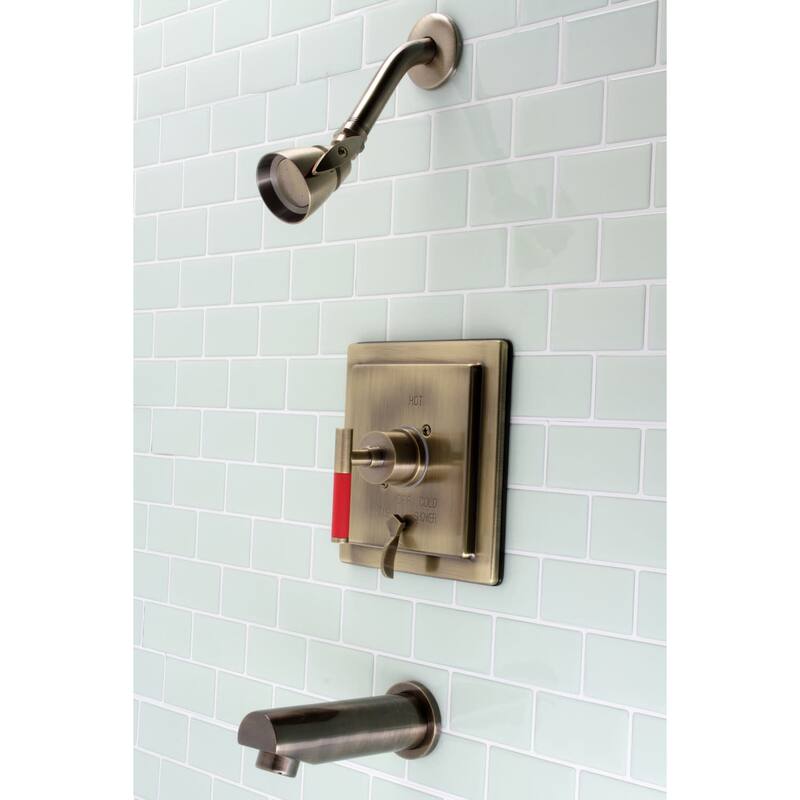 Kingston Brass Kaiser Tub and Shower Trim Package with 1.8 GPM Single