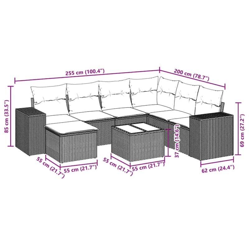 vidaXL Garden Sofa Set