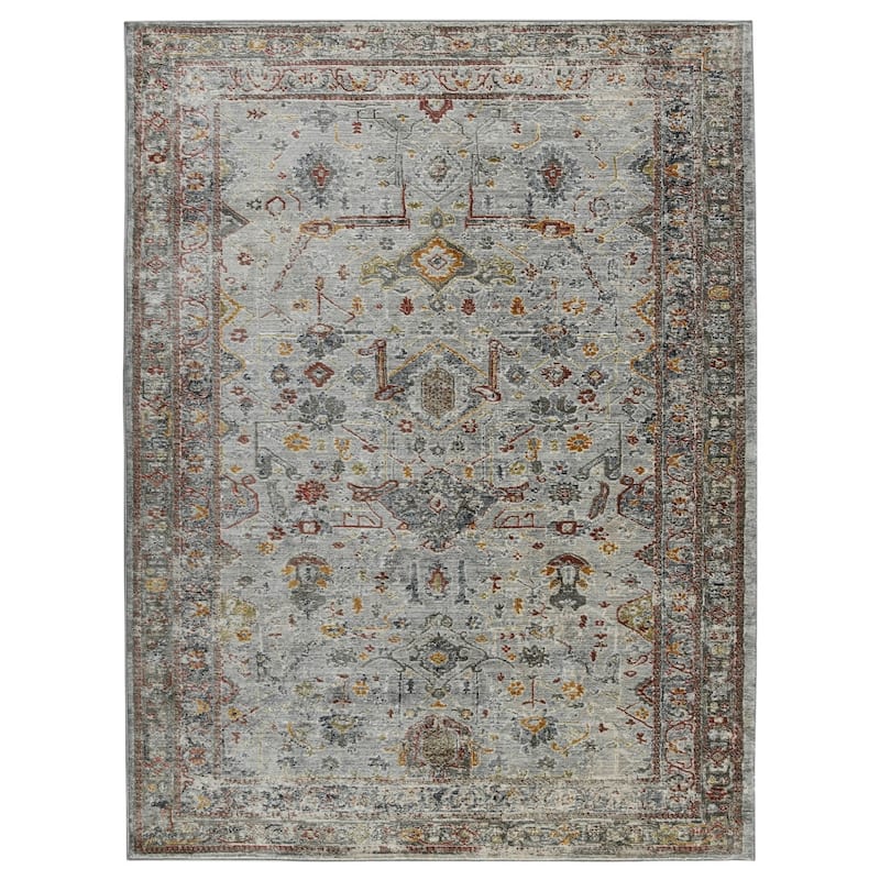 HomeRoots Medallion Transitional Runner Area Rug - 94.00 in. x 30.00 in. x 0.30 in.