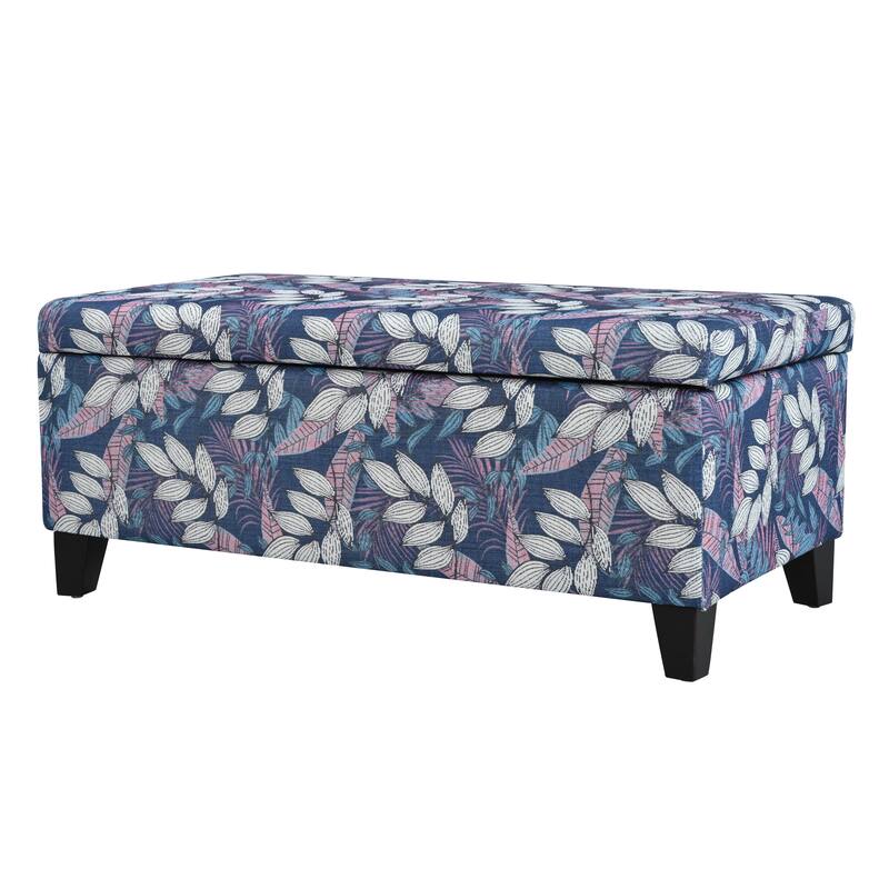 Luxury Floral Patterned Storage Ottoman