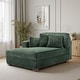 preview thumbnail 149 of 150, 42" W Plush Corduroy Upholstered Chaise Lounge Sleeper for Living