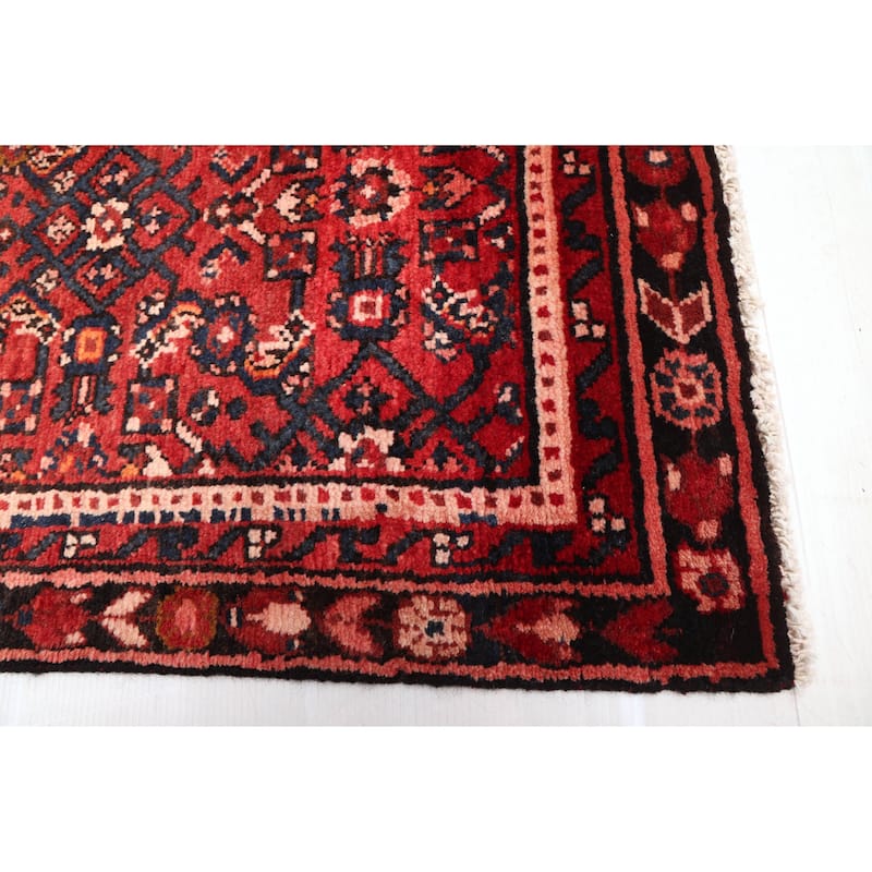 ECARPETGALLERY Hand-knotted Andelz Red Wool Rug - 3'5 x 12'4