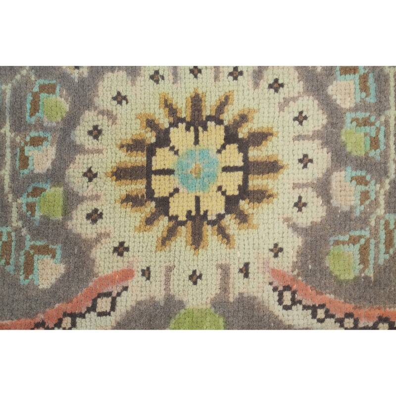 Hand Knotted Oriental 100% Wool Carpet Traditional Floral Peach Tabriz Area Rug - 12' 8'' X 9' 7''