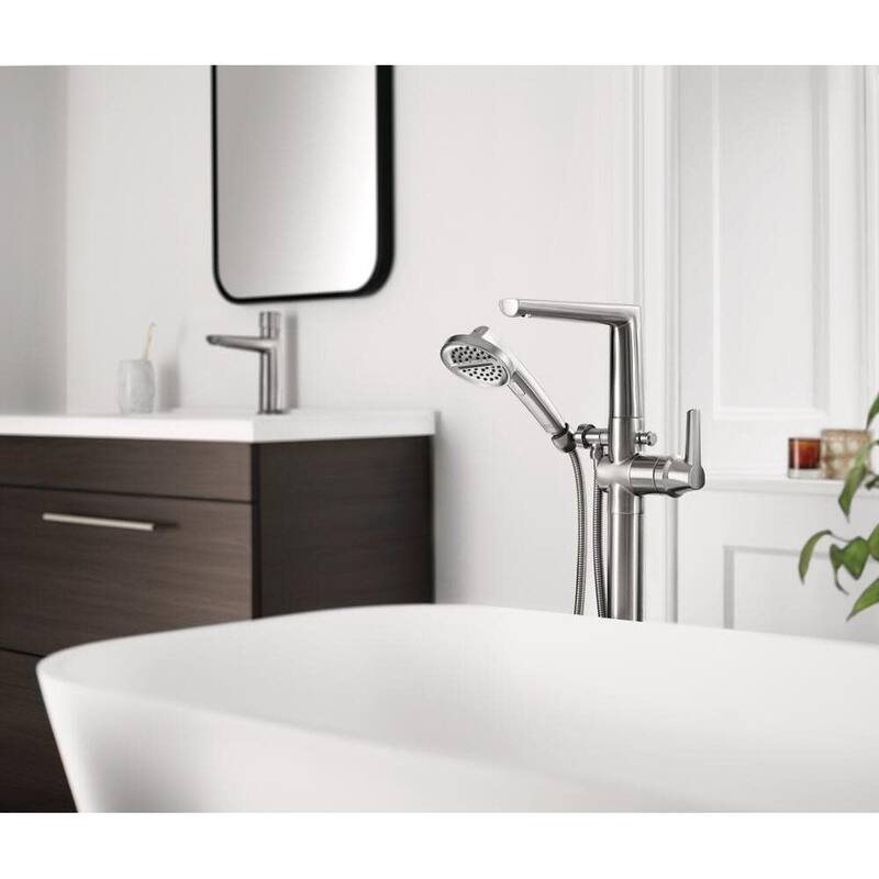 Delta Galeon Floor Mounted Freestanding Tub Filler with Built-In