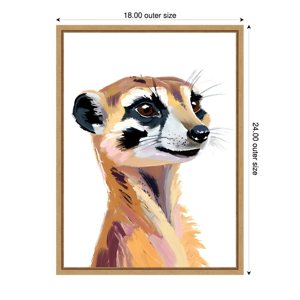 Meercat by Ohkimiko Framed Canvas Wall Art