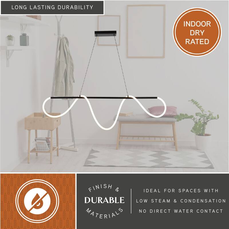 Vaxcel Lighting H0303 58" Wide LED Linear Chandelier