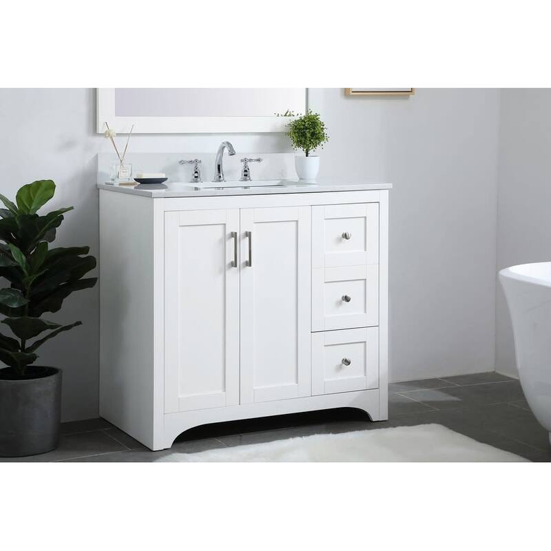 Elegant Lighting VF17036-BS Moore 36" Free Standing Single Basin