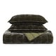 preview thumbnail 3 of 5, HiEnd Accents Stella Faux Silk Velvet Double Box Stitch Modern Rustic 3 Piece Quilt Set