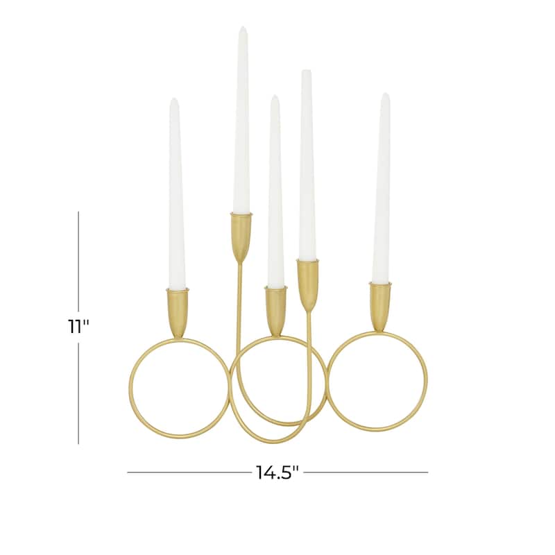 Metal Candelabra - Gold - CosmoLiving by Cosmopolitan