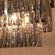 preview thumbnail 3 of 26, 47 in. Smoked Gray and Black Modern Contemporary Crystal Chandelier 2-Tier Linear Kitchen Island Pendant Light for Dining Room