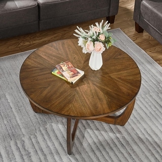 Mid-Century Modern Round Wood Coffee Table - Bed Bath & Beyond - 39284112