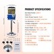 preview thumbnail 7 of 5, VEVOR Commercial Vending Machine, Four Compartment Rotatable Gumball and Candy Dispenser, Height Adjustable ,Blue - PC+metal