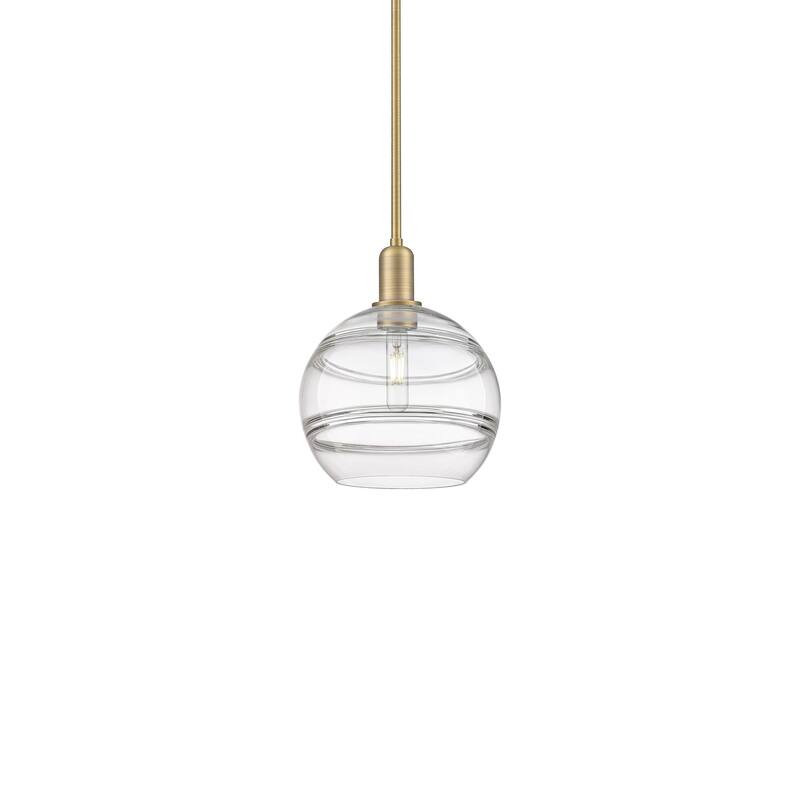 Innovations Lighting 716-1S-13-10 Rochester Pendant Rochester 10" Wide - Brushed Brass / Clear
