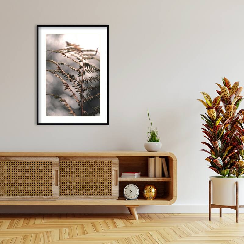 Autumn fern by Christina Sillen Wood Framed Wall Art Print