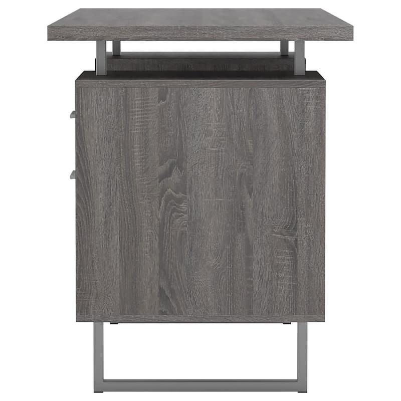 GDFStudio - Marcus Floating Top Modern Office Desk with Storage and Sleek Contemporary Style