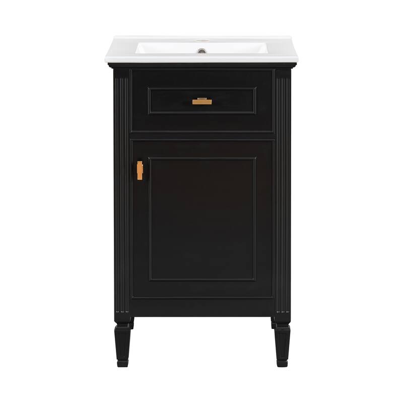 GDFStudio - Lucas Compact Modern Bathroom Vanity with Smart Storage