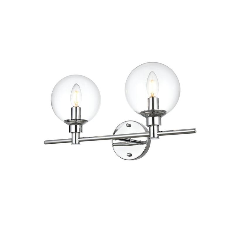 Jaelyin 1 Light Black and Clear Bath Sconce