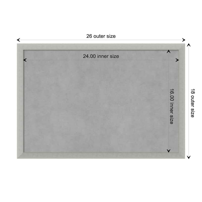 Amanti Art Silver Leaf Framed Magnetic Board - Board Size 24x16