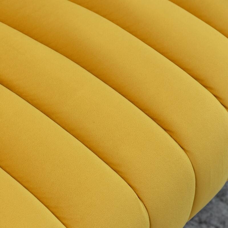 SEYNAR Modern Velvet Upholstered 3 Piece Living Room Set with Golden Legs
