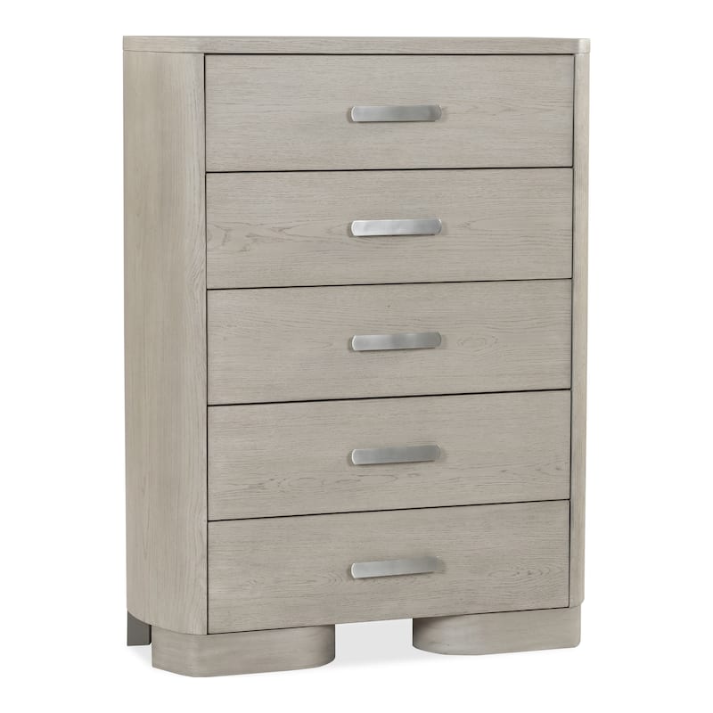 Furniture of America Weegin Modern 3-Piece White Oak Wood Panel Bed and 2-Nightstand Bedroom Set