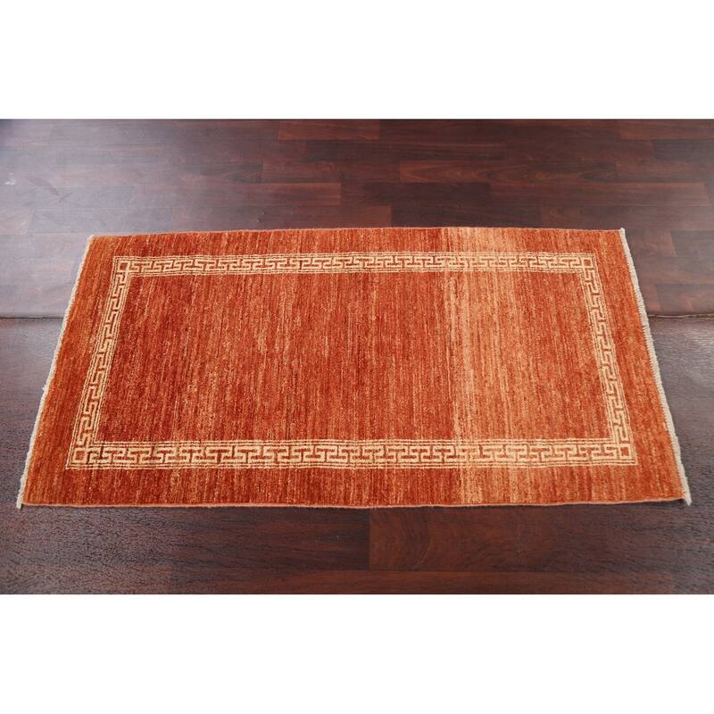 Geometric Gabbeh Kashkoli Oriental Runner Rug Hand-knotted Wool Carpet - 2'5" x 4'8"