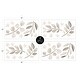 preview thumbnail 4 of 2, Floral Leaf Wall Decal Sticker Art Nursery Decor (Set of 4) - Ivory Cream Beige Taupe Neutral Boho Watercolor Botanical Woodland
