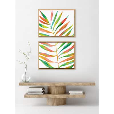 Kate and Laurel Sylvie Palma Framed Canvas Art Set by Jessi Raulet
