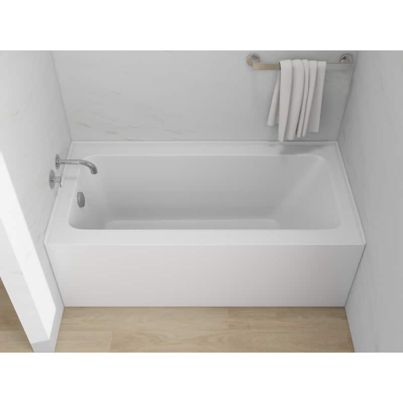 Vanity Art Alcove Soaking Acrylic Bathtub