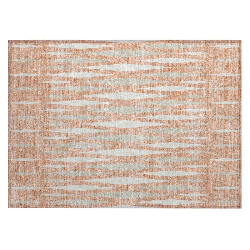 Machine Washable Indoor/ Outdoor Chantille Contemporary Mosaic Rug