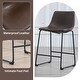 preview thumbnail 23 of 23, Carbon Loft Richard Faux Leather and Iron Counter Stool (Set of 2)