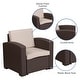 preview thumbnail 3 of 17, Faux Rattan Chair with All-Weather Cushion