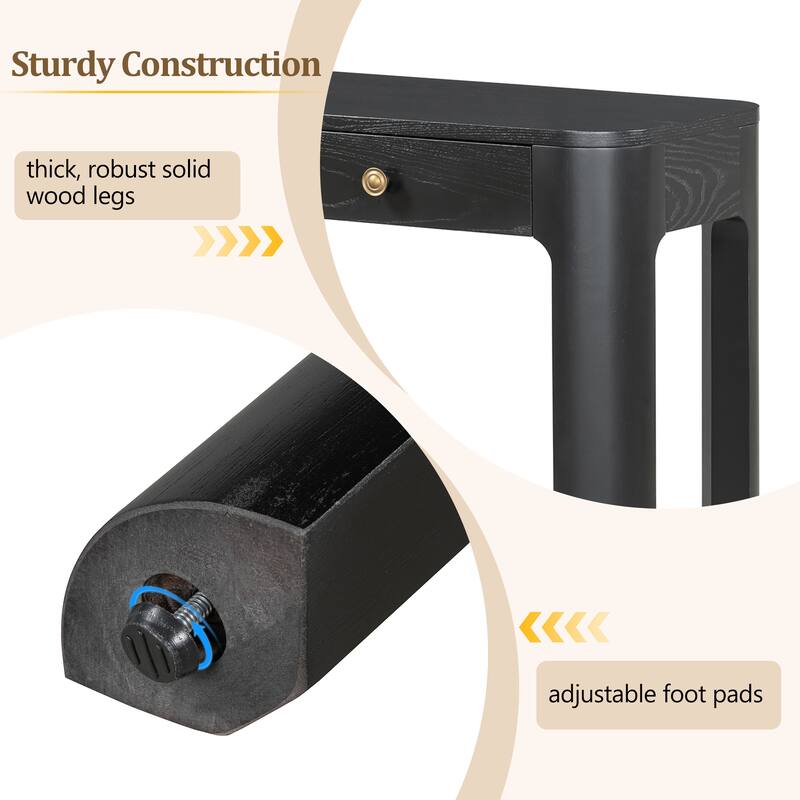 Entryway Table with 3 Concealed Drawers